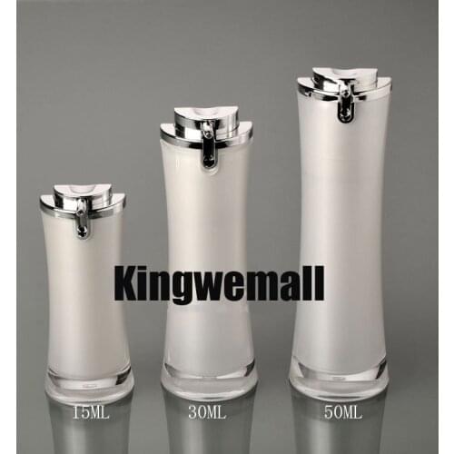 100pcs/lot High Grade Capacity 30ml Cosmetic Packaging Acrylic Lotion Cream Bottle Plastic Container FI05