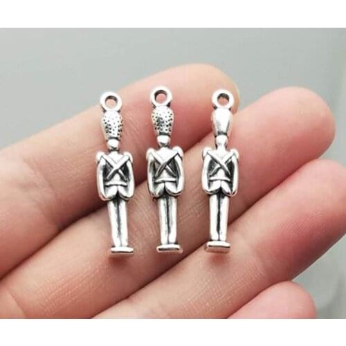 25pcs/lot--31x7mm, Antique silver plated soldier Charms ,DIY supplies, Jewelry accessories