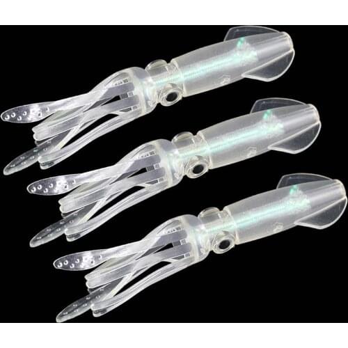 5pcs/Pack Luminous Squid Bait 9g 10cm Squid Skirts Jig Fishing Glow Soft Bait Plastic Octopus Lure Artificial Fishing Lures