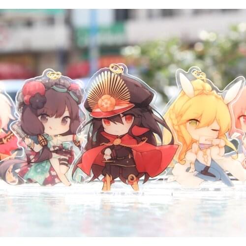 Anime Fate/Grand Order Katsushika Hokusai Okita Souji Oda Nobunaga Keychain Acrylic Keyring Cosplay Bag Pendant Toy Gift 7CM