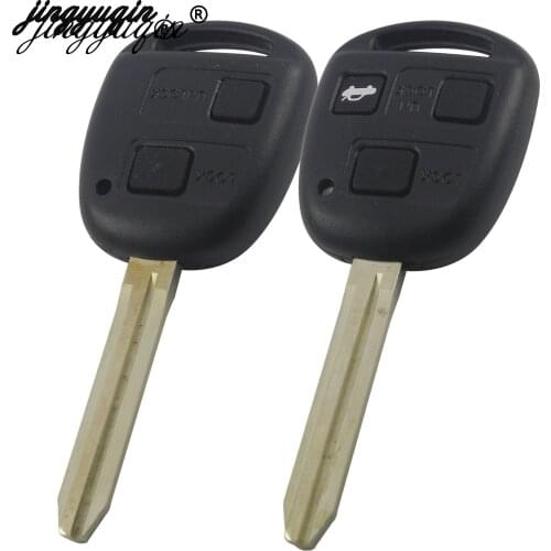 Jingyuqin 10pcs/lot 3 Button TOY43 / Toy47 Car Key Shell Cover Case Replacement Fob Uncut Blank Blade For Toyota Cruiser Camry
