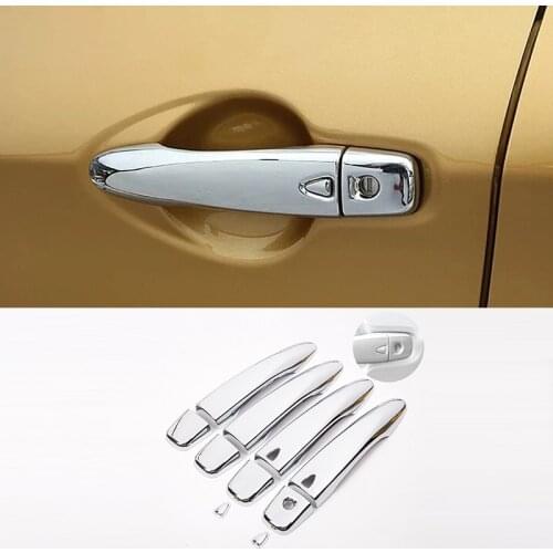 For Nissan Qashqai J11 X-Trail T32 Murano Kadjar Kicks ABS Chrome Car Door Handle frame Cover Trim Exterior Accessories