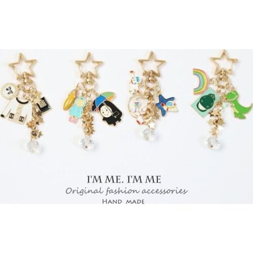 INS Variety of Sweet Crystal Immortal Keychain Pendant Cute Keychain Pendant Package Pendant