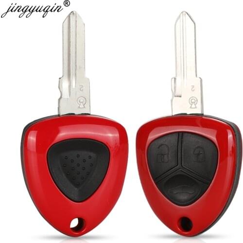 Jingyuqin for Ferrari 458 F430 612 Key Shell 1/3 Button Uncut Blank Blade Smart Remote Key Cover Case Replacement Fob