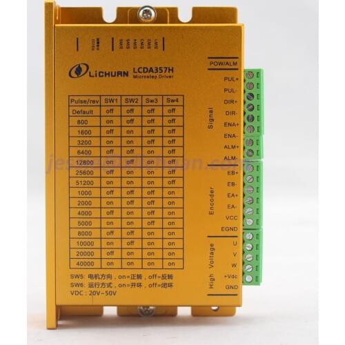 Hot sell high speed Lichuan 3 phase Nema23 closed loop stepper driver controller Nema 23 LCDA357H can replace Leadshine HBS507