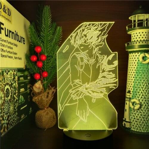 MY HERO ACADEMIA Bakugo 3D Visual Night Light Lamp Boku no Hero Academia Anime Led Lampara Bedroom Decor Lighting Kid Manga Gift