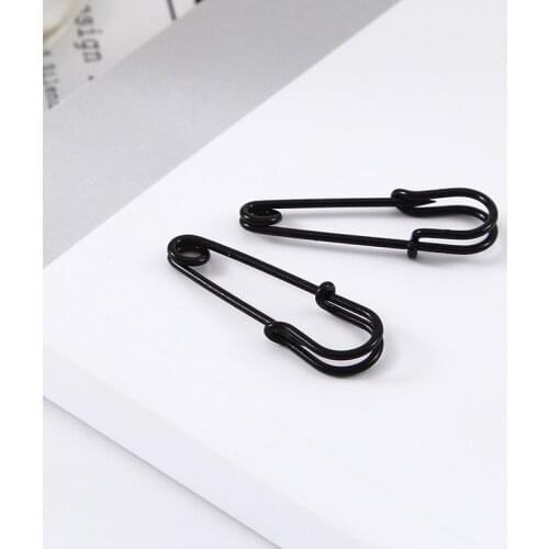 Novelty New Cute Girls Vintage PUNK Safety Pins Drop Earring For Women Men Hip Hop Pins Dangle Earings Jewelry Party Gift
