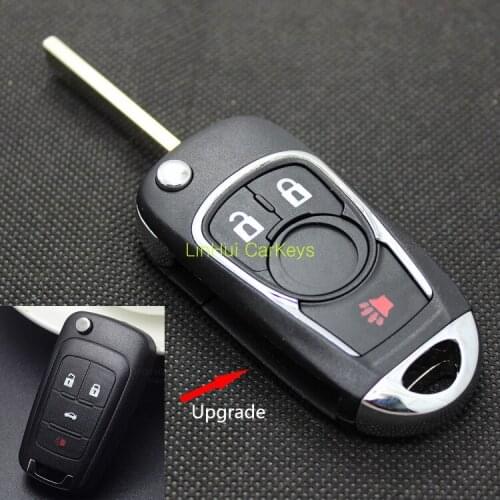 PINECONE for BUICK REGAL 4 Buttons Smart Key Case Uncut Blank Brass Blade Original Quality Replacement Key Shell 1 PC