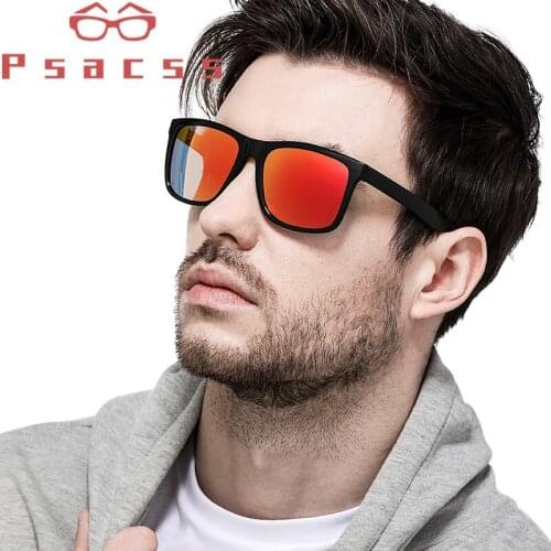 Psacss NEW Square Polarized Sunglasses Men Women High Quality Plastic Titanium Frames Vintage Brand Designer Sun Glasses UV400