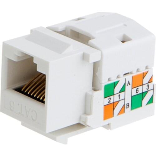 Cat6 Keystone Module Connector, CableCreation [5/10/20-Pack] Cat6 / RJ45 Keystone Module Connector, White