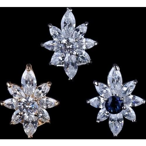 AAA Zircon Clip Earrings for women gold filled Top Fashion jewelry GLE0119