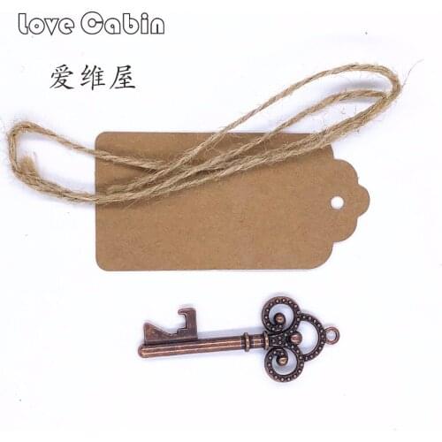 Wedding Souvenirs Skeleton Bottle Opener &Tags & rope Wedding Favors and Gifts for Guest Party Favors Festive Party Supplies