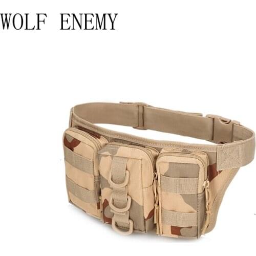 800D Oxford Outdoor Bags Military Tactical Molle Waist Pack Bag Camouflage Travel Sport Belt Bag Storage Pouch for Cycling Hike