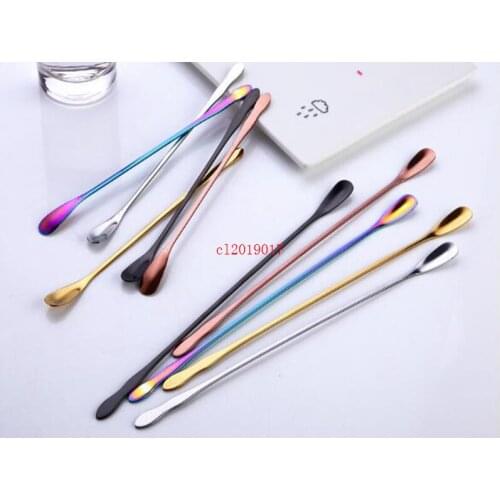 Creative coffee spoon with stainless steel gourd-handle ice spoon