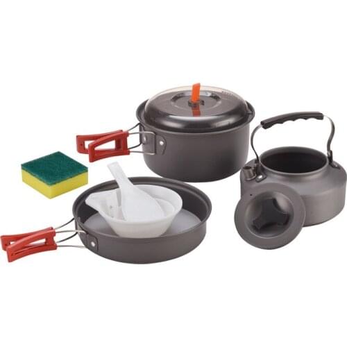 Camping Cookware Utensils Set Outdoor Camping Tableware Kit Pot Pan Coffeepot for Hiking Picnic Backpacking Camping