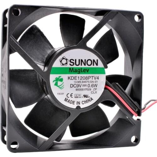 Original KDE1208PTV4 8cm 80mm fan 8025 80x80x25mm DC9V 0.6W Magnetic suspension bearing cooling fan