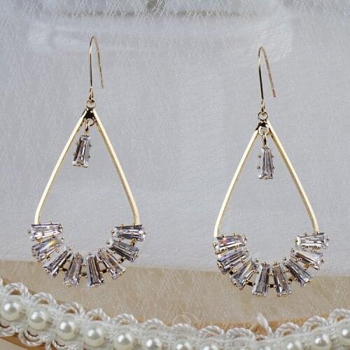 CECILIA dangle earrings zircon earrings in S925 needles for women girls luxury drop earrings for party wedding jewelry