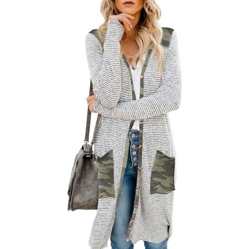 Jacket Womens Autumn Winter Loose Solid Color Overcoat Womens Cardigan Medium Length Coat