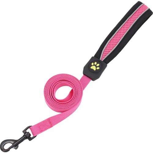 1.5m Reflective Dog Leash Cheap Nylon Webbing Alloy Hook Mesh Padded Handle Leash for Small Medium Dogs Pet Supplies Accessories