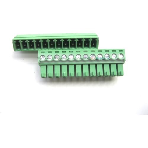 30 Pcs Screw Terminal Block Connector 3.81mm 12 Pin Green Pluggable Type