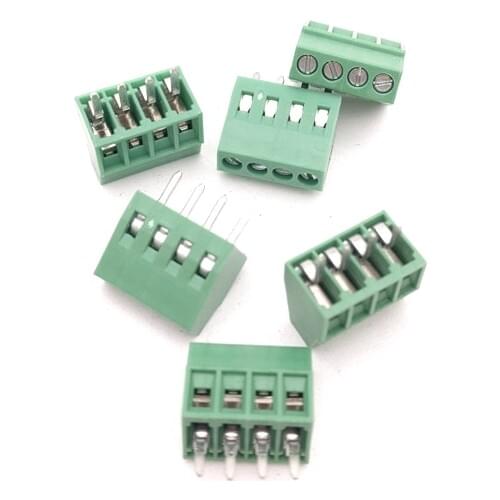 50pcs/lot 2.54mm Pitch PCB Screw Terminal Block 4P 150V6A UL, 130V8A IEC, CE Rohs