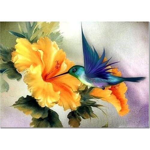 5D Diy Diamond Painting Animal Birds&Flowers Cross Stitch Full Round Rhinestone Diamond Mosaic Embroidery European Home Decor