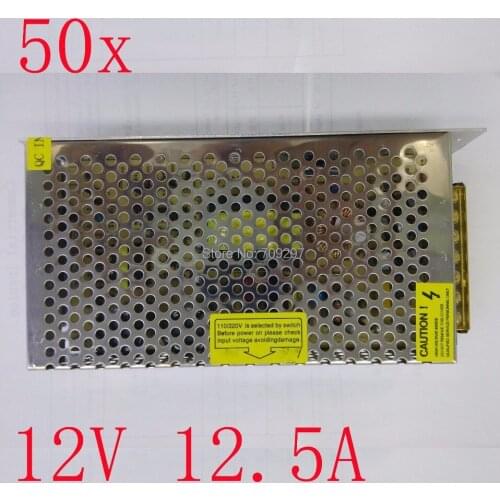 FREE DHL/CDEK,50pcs/lot 150W 12V 12.5A Switching Power Supply transformer,for LED light, Input AC110~240V ,2 years warranty