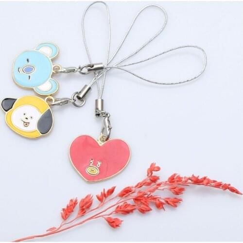 New Korean Kpop Bangtan Boys Koala Cartoon Key Pendant Bag Accessory DIY Rabbit Dog Shaped Keychains Strap 9.5CM Top Quality