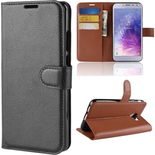 Wallet Cover Card Holder Phone Cases for Samsung Galaxy J4 Plus J4Plus Pu Leather Case Protective Shell