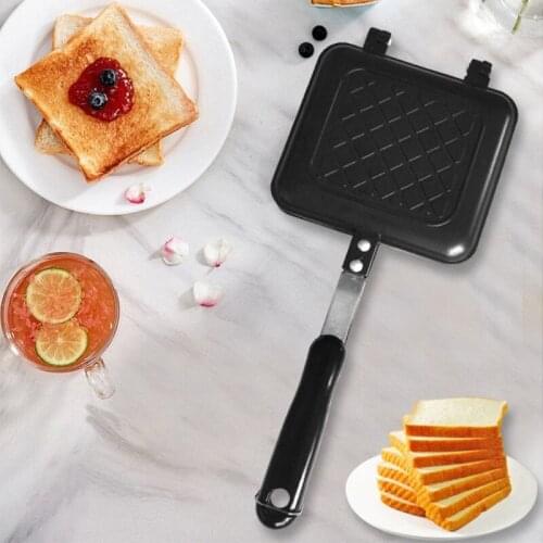 Bread Toast Breakfast Machine Sandwich Double-sided Baking Pan Make Sandwiches Waffles Desserts Steak Meat Eggs Toast