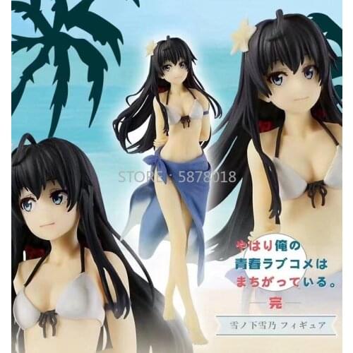 20cm My Teen Romantic Comedy SNAFU Anime Figure Yukinoshita Yukino Action Figure Yui Yuigahama Swimsuit Figurine Model Doll Toys