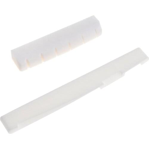 Guitar Bridge Pins 2pcs /lot Bone Guitar Bridge Nut Saddle for 6 String Acoustic Folk Guitar