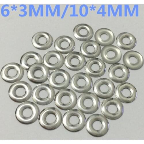 Hot-Fix Rhinestuds 6x3mm /10x4mm ROUND HOLE Silver Iron on Heat Transfer Hot Fix round studs for Garment Accessories 500pcs
