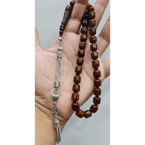 Islamic Tasbih Muslim Rosary Beads 33 Prayer Rosary For Men Bracelet For Men Accessory amber oltu amber stone Handmade Turkey