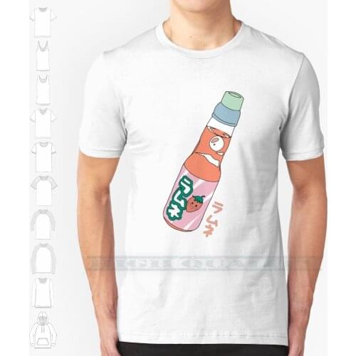 Kawaii Strawberry Soda Drink Custom Design Print For Men Women Cotton New Cool Tee T Shirt Big Size 6xl Ramune