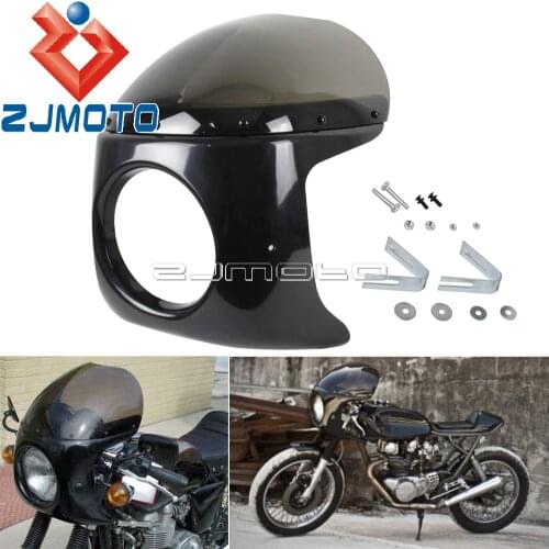 7" Headlight Fairing Windshield For Suzuki GN GR GS GT GZ LS 125 250 425 450 550 650 7" Motorcycle Cafe Racer Headlight Cover