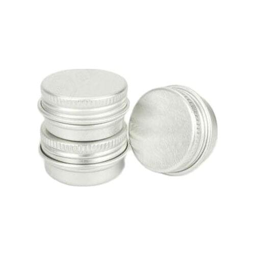5ml Metal Aluminum Jar Cream Pot Refillable Travel Cosmetic Container Candle Jar Lip Gloss Tin Can Round Makeup Tool 50pcs/lot