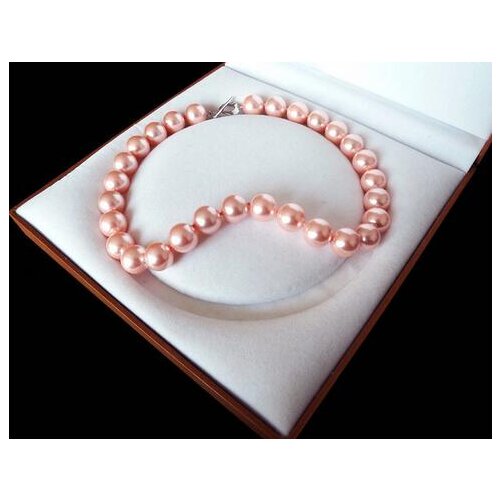 Latest popular style AAA + 14mm luxury fashion hot pink color shell imitation pearl necklace>>> free shipping