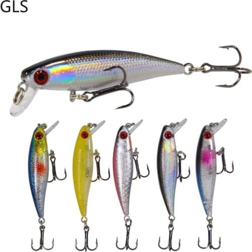 2021 NEW 1PCS 4.3g 65mm 3D Eyes Minnow Fishing Lure Artificially Exquisite Wobbler Hard Bait Saltwater Fishing Tackle