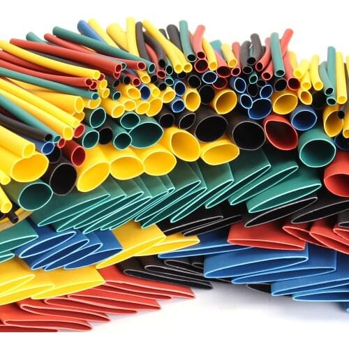 New High-quality RSFR-H 700Pcs 40 / 80mm 2: 1 Polyolefin Heat Shrink Tubing Kit 5 colors 8 sizes