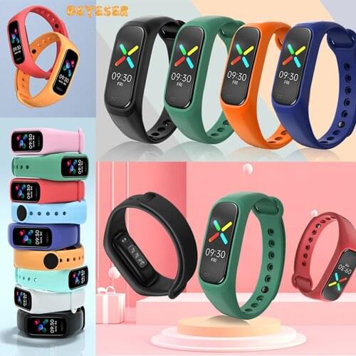 New Style Soft Silicone Strap For OPPO Bracelet Fashion EVA Version Smart Watch Replacement Watchband Sports Belt Accessories