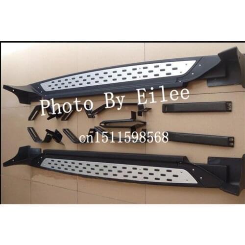 Free Shipping Suitable FOR aluminium Hyundai Santa Fe 2010 2011 2012 running board side step Nerf bar
