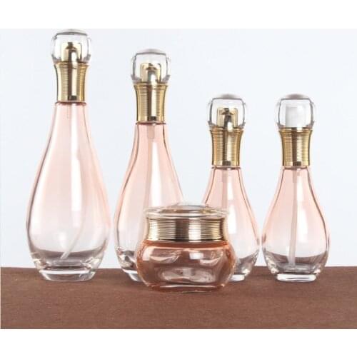 Spray Bottle Empty Cosmetic Containers Travel Press Pump Bottle Essential Bottles Cream Atomizer Perfume Container Glass Pink