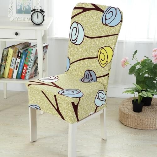 SunnyRain 4/6-Piece Elastic Chair Cover Set Chair Protect For Dining Chair Covers housse de chaise fundas para sillas