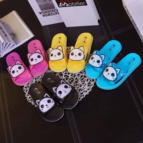 Cat Cartoon New Woman Cute Couple Slippers Fashion Indoor and Outdoor Comfortable Men Soft Flat Slippers Home Eva Four Colors