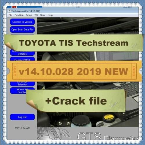 TIS Techstream V14.10.028 (04/2019)+Crack file+Flash Reprogramming DVD For Toyota