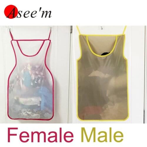 Oxford Cloth Door Wall Haning Couple Storage Bag With Hook For Laundry Dirty Clothes Girl Boy Room Organizer