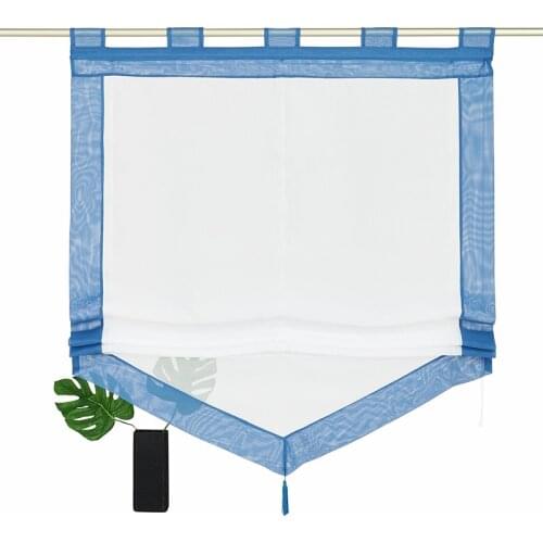 Trilon Yarn Splicing Curtains Roman Kitchen Curtains Home Wave Blinds Stitching Colors Living Room Balcony Tieblinds Curtain 1pc