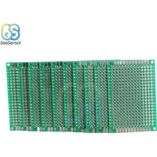 10Pcs 4x6cm Double Side Prototype Diy Universal Printed Circuit PCB Board Protoboard For Arduino