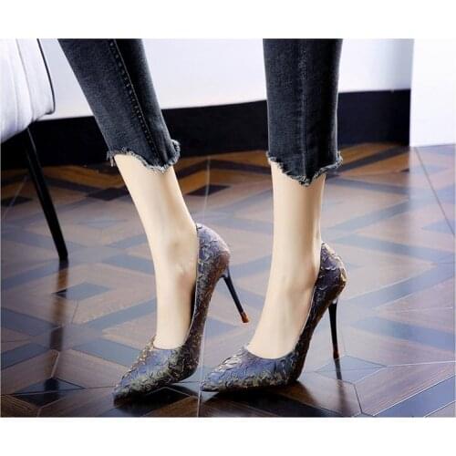 Spring 2021 Summer New Shoes Womens Low-Top Shoes Korean Style Fashion Student Low-Cut Pointed High Heel Shoes Stiletto Heel
